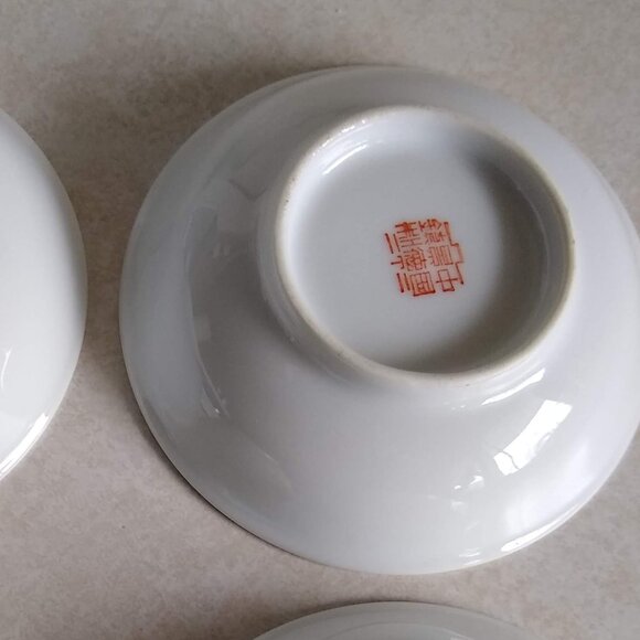 small side dish low bowl Jingdezhen Wan Shou Wu Jiang Mun Shou - Picture 5 of 10